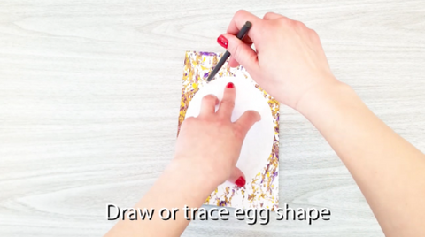 Trace or draw egg shape