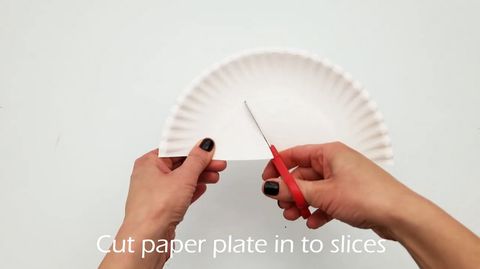 Cut Paper Plate in to Slices