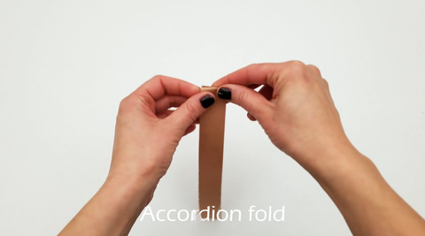 Folded Brown Construction Paper Strip