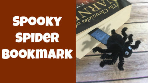 Spooky Spider Bookmark Craft in Book