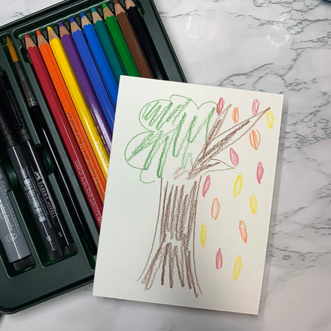 Tree Drawing and Albrecht Durer Watercolor Pencils
