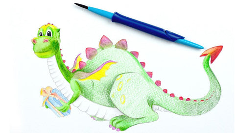 Draw a Watercolor Dragon for Kids