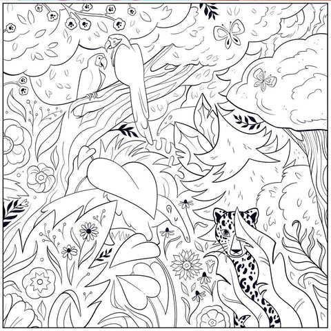 Coloring Page for Kids - Jungle
