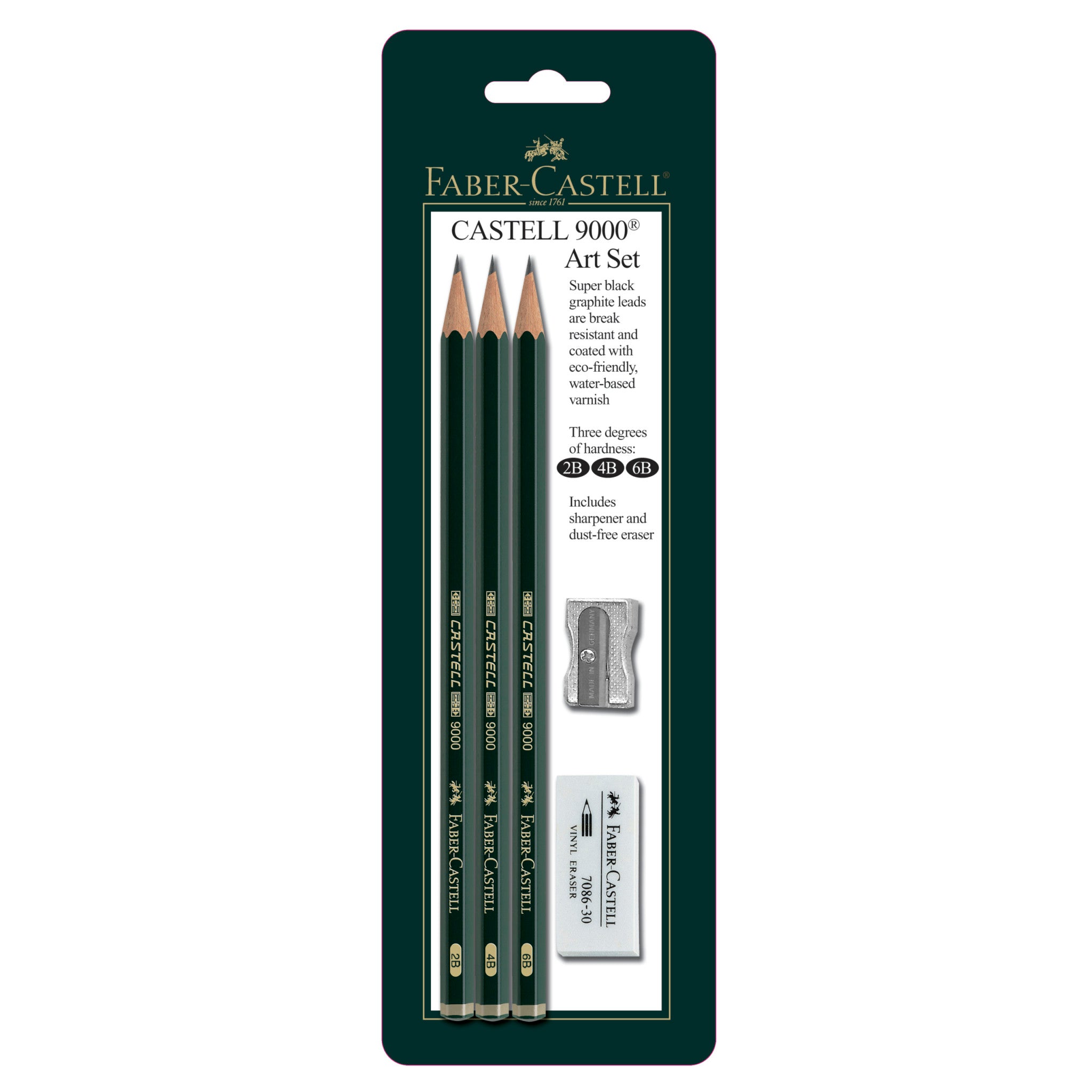 Faber-Castell Castell 9000 Series Graphite Pencil Jumbo Set of 5