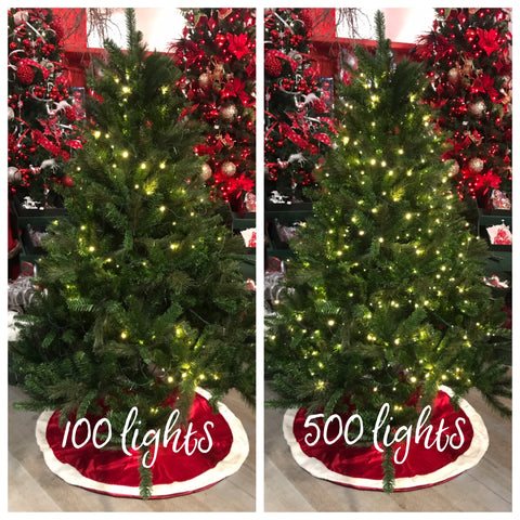 Christmas Tree Lights 100 vs 500