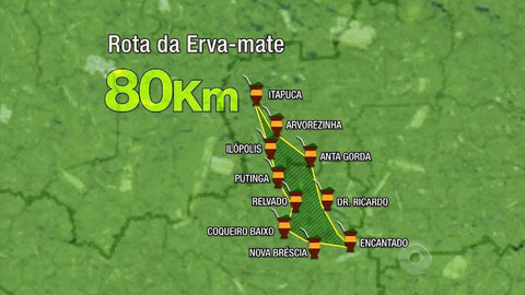 Carte Route du Maté Brésil