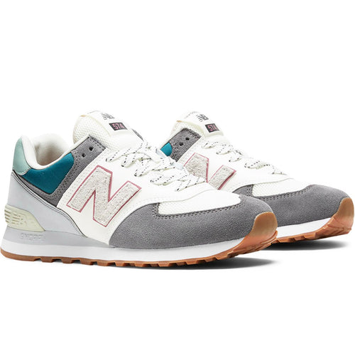 new balance 574 magnet with tropical green & white