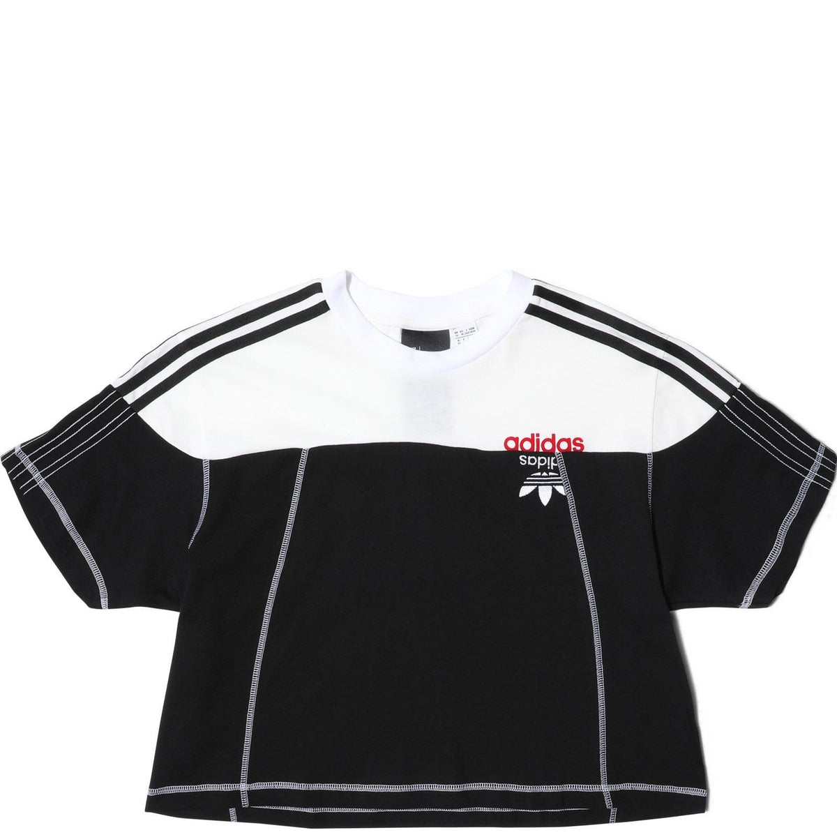 adidas black crop top long sleeve