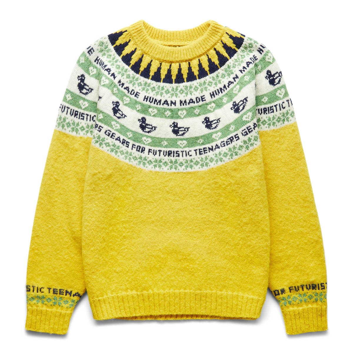 DUCK JACQUARD KNIT YELLOW | GmarShops – GmarShops Store