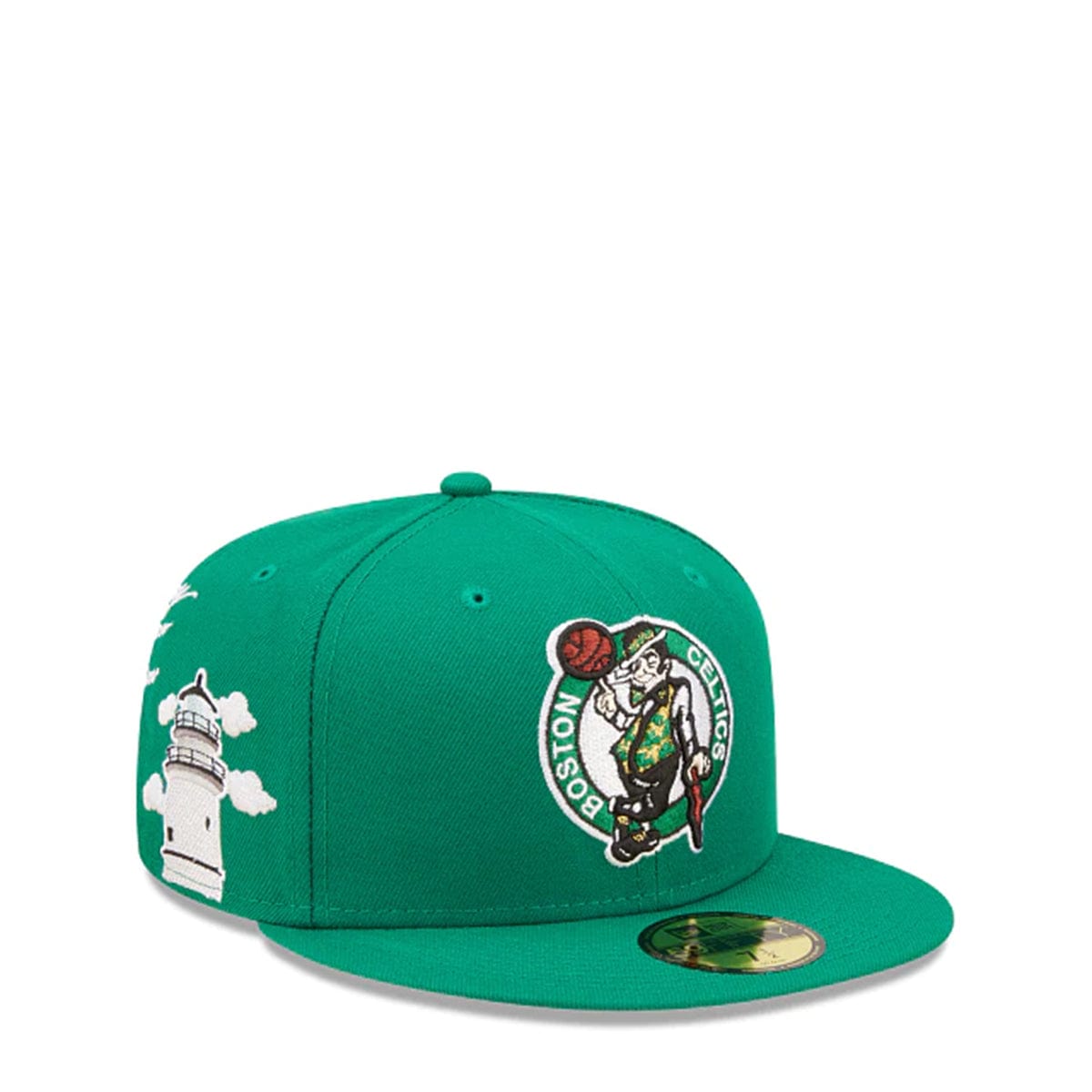 Men's New Era Pink/Light Blue Boston Celtics Paisley Visor 59FIFTY Fitted  Hat