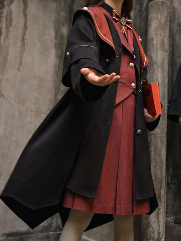 Wisdom Blue & Brave Scarlet Hooded Coats-Sets-ntbhshop