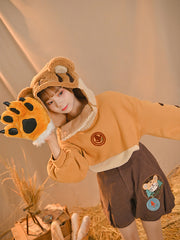 Forest Tiger Hoodie & Shorts-Sets-ntbhshop