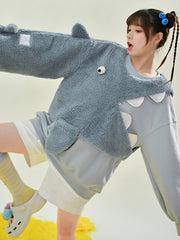 Shark Attack Fleece Top & Sweatshirt-Outfit Sets-ntbhshop