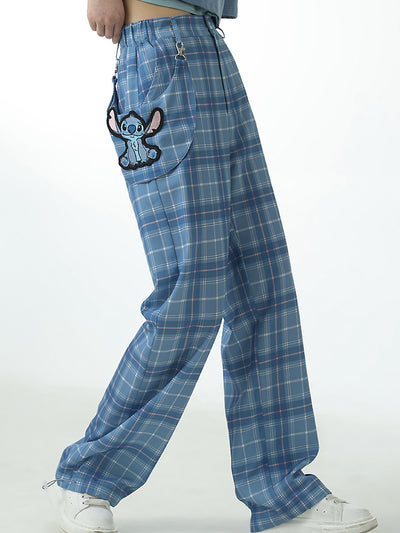 Stitch Checked Tooling Pants-Pants-ntbhshop