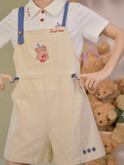 Fruit Bear Polo & Overall Shorts-Outfit Sets-ntbhshop