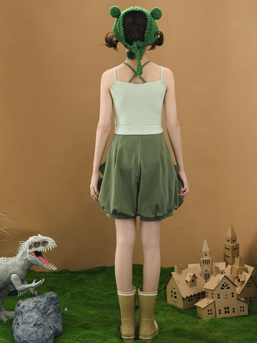 Green Monster Camisole & Shorts-Outfit Sets-ntbhshop