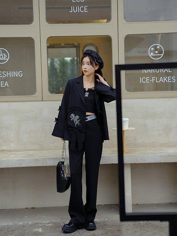 Black Rose Blazer-Coats & Jackets-ntbhshop