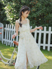 Floral Maiden Chiffon Outerwear & Dress-Outfit Sets-ntbhshop