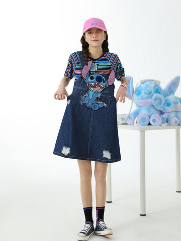 Stitch Denim Overall Dress-Overalls-ntbhshop