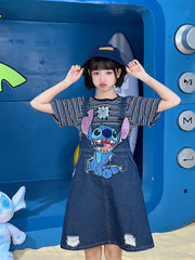 Stitch Denim Overall Dress-Overalls-ntbhshop