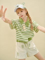 Veggie Fairy Striped Polo-Shirts & Tops-ntbhshop