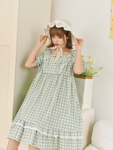 Veggie Fairy Gingham Dress-Dresses-ntbhshop