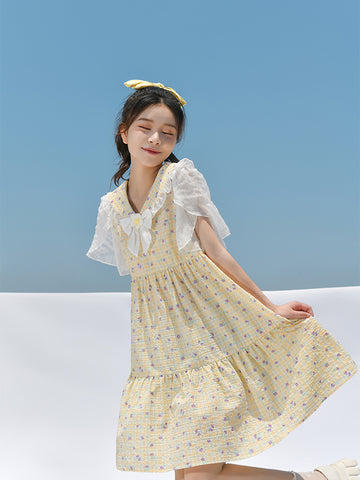 Blooming Gingham Blouse & Dress-Outfit Sets-ntbhshop