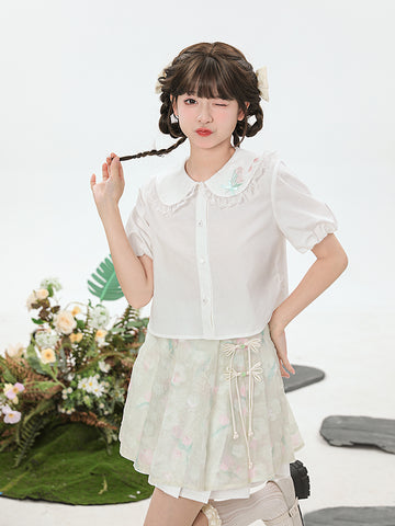 Yujin Blouse, Vest & Skirt-Outfit Sets-ntbhshop