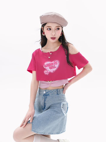 Barbie Girl Crop Tops & Tee-Outfit Sets-ntbhshop