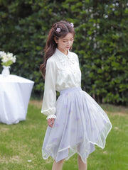 Morning Glory Blouse, Knit Top & Skirt-Outfit Sets-ntbhshop