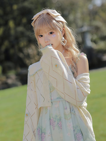 Gentle Maiden Cardigans, Chiffon Outerwear & Dress-Outfit Sets-ntbhshop