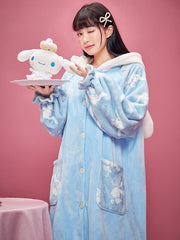 Cinnamoroll Fleece Nightgown-Pajamas-ntbhshop