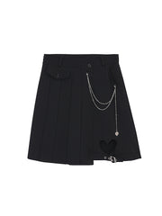 Lost Heart Pleated Skirt-Skirts-ntbhshop