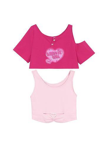 Barbie Girl Crop Tops & Tee-Outfit Sets-ntbhshop