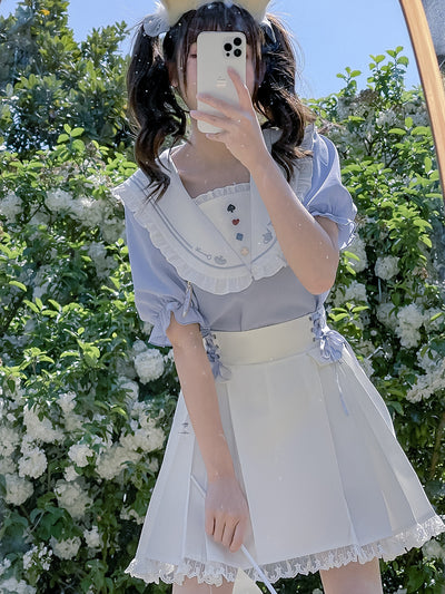 Alice in Wonderland Sailor Blouse & Skirt-Sets-ntbhshop
