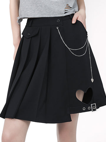 Lost Heart Pleated Skirt-Skirts-ntbhshop