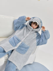 Shark Attack Fleece Pajamas-Pajamas-ntbhshop