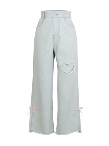 Princess Diary Split Hem Jeans-Pants-ntbhshop