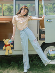Winnie the Pooh Crop Top-Shirts & Tops-ntbhshop