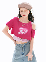 Barbie Girl Crop Tops & Tee-Outfit Sets-ntbhshop