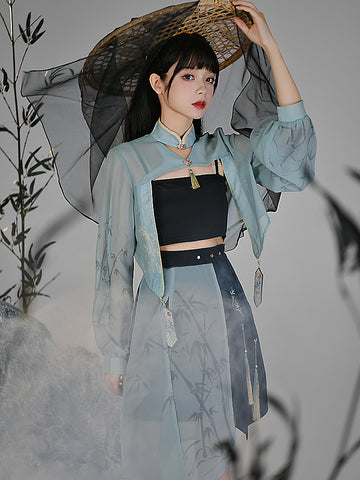 Feng Shui Crop Top & Skirt-Outfit Sets-ntbhshop