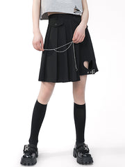 Lost Heart Pleated Skirt-Skirts-ntbhshop