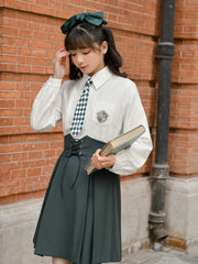 M Class Shirt & High Waist Skirt-Outfit Sets-ntbhshop