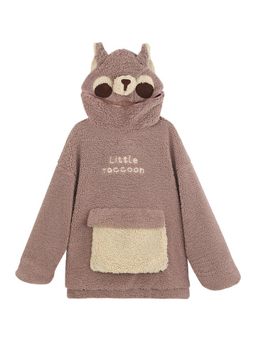 Little Raccoon Fleece Hoodie-Hoodie-ntbhshop