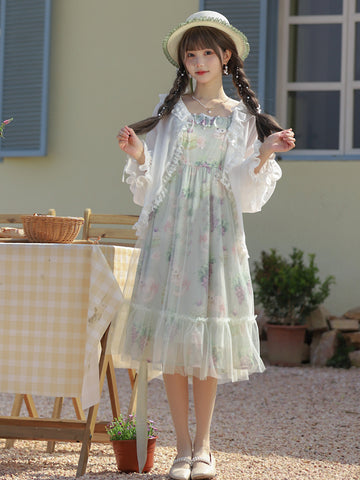 Gentle Maiden Cardigans, Chiffon Outerwear & Dress-Outfit Sets-ntbhshop