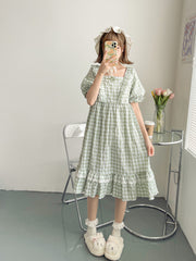 Veggie Fairy Gingham Dress-Dresses-ntbhshop