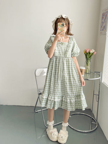 Veggie Fairy Gingham Dress-Dresses-ntbhshop