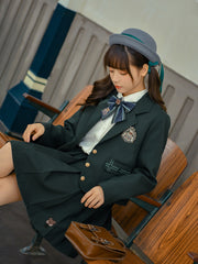 Bear Academy Blazer & Pleated Skirt-Outfit Sets-ntbhshop