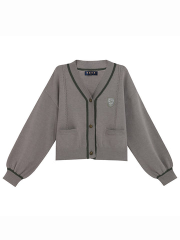 Academy Jk Uniform Crop Cardigan-Coats & Jackets-ntbhshop