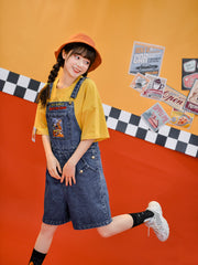 Pluto And Mickey Mouse Denim Overall-Sets-ntbhshop